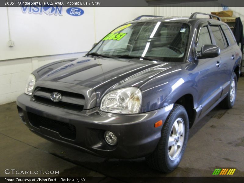 Moonlit Blue / Gray 2005 Hyundai Santa Fe GLS 4WD