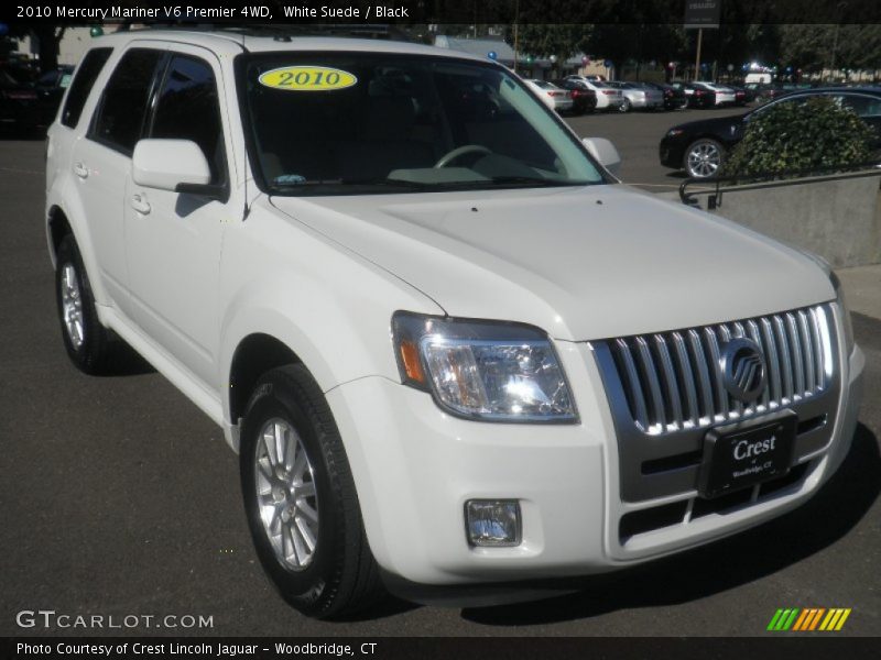 White Suede / Black 2010 Mercury Mariner V6 Premier 4WD