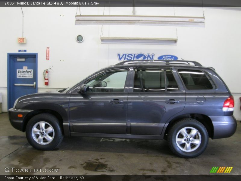 Moonlit Blue / Gray 2005 Hyundai Santa Fe GLS 4WD