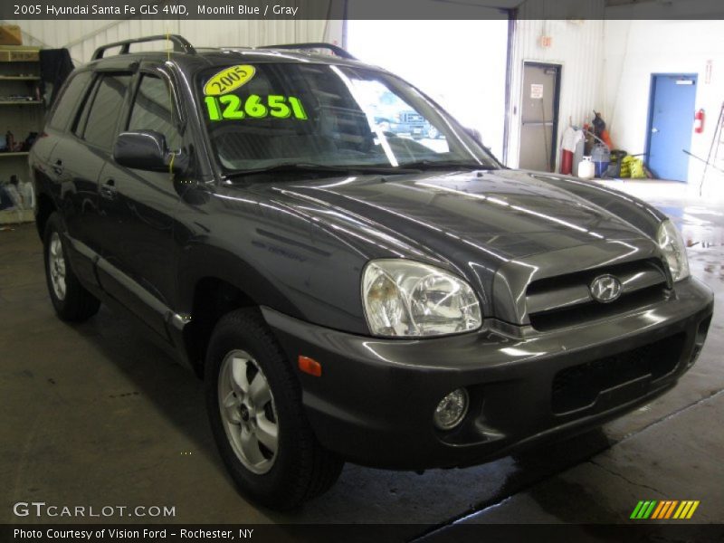 Moonlit Blue / Gray 2005 Hyundai Santa Fe GLS 4WD