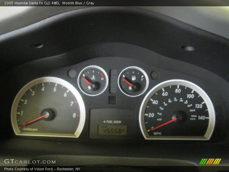 Moonlit Blue / Gray 2005 Hyundai Santa Fe GLS 4WD