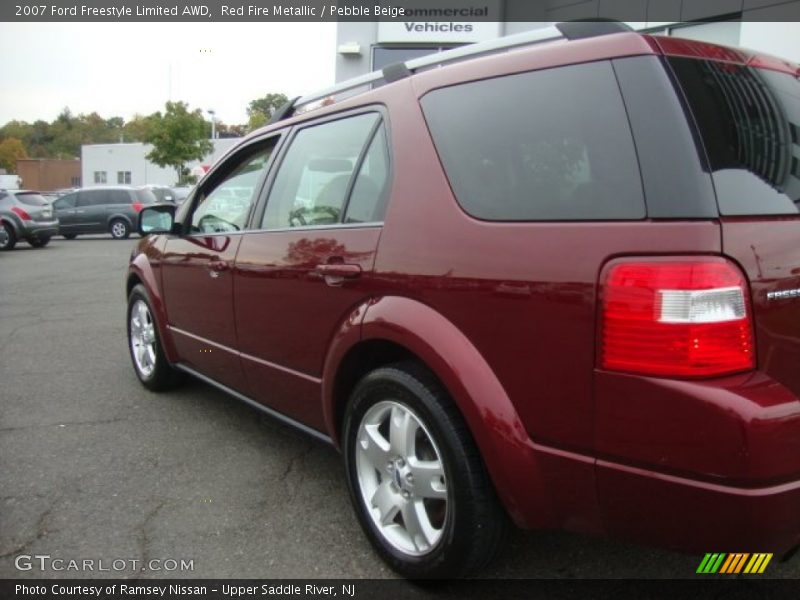Red Fire Metallic / Pebble Beige 2007 Ford Freestyle Limited AWD