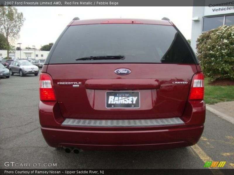 Red Fire Metallic / Pebble Beige 2007 Ford Freestyle Limited AWD