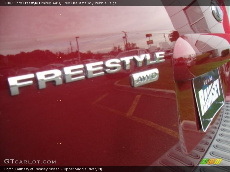 Red Fire Metallic / Pebble Beige 2007 Ford Freestyle Limited AWD