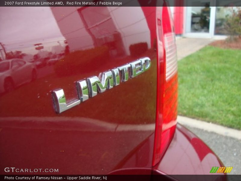 Red Fire Metallic / Pebble Beige 2007 Ford Freestyle Limited AWD