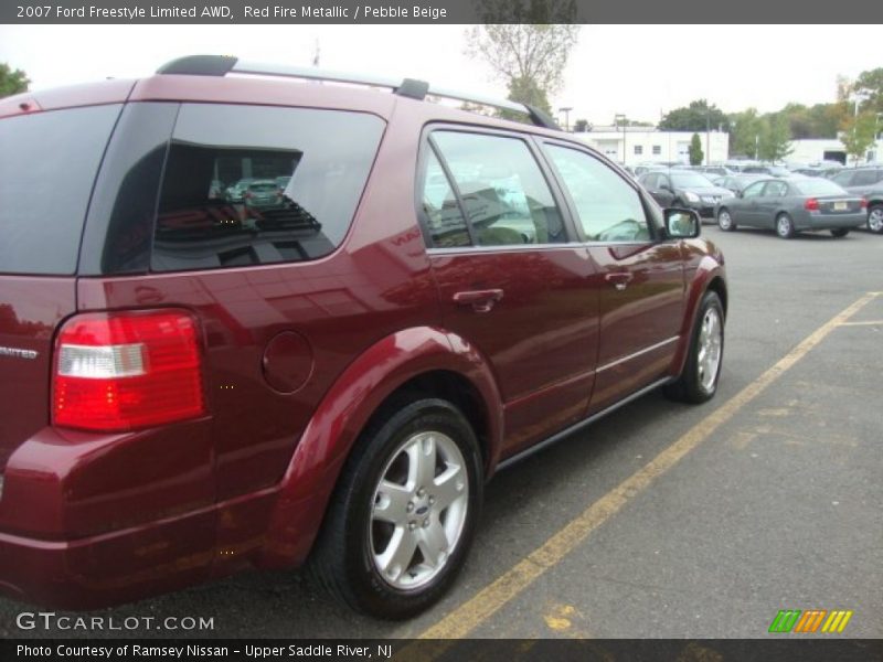 Red Fire Metallic / Pebble Beige 2007 Ford Freestyle Limited AWD
