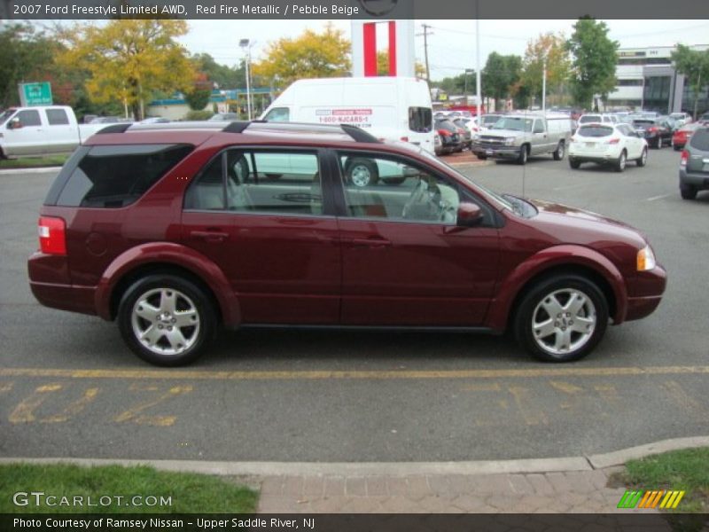 Red Fire Metallic / Pebble Beige 2007 Ford Freestyle Limited AWD
