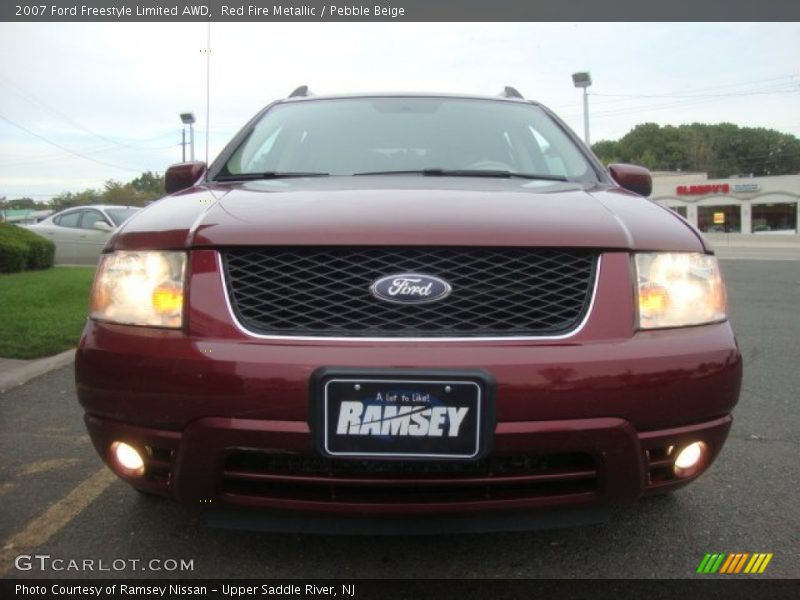 Red Fire Metallic / Pebble Beige 2007 Ford Freestyle Limited AWD