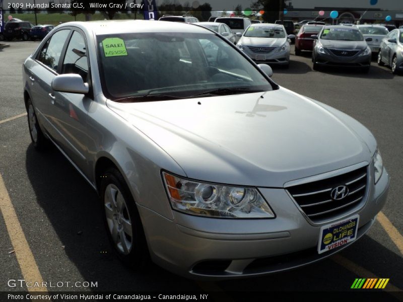 Willow Gray / Gray 2009 Hyundai Sonata GLS