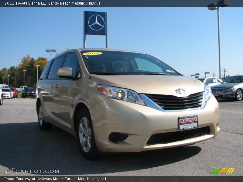 Sandy Beach Metallic / Bisque 2011 Toyota Sienna LE