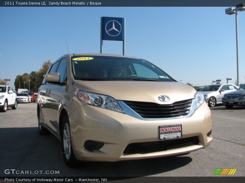 Sandy Beach Metallic / Bisque 2011 Toyota Sienna LE