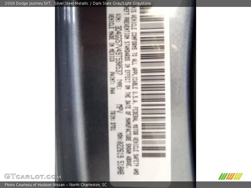 Silver Steel Metallic / Dark Slate Gray/Light Graystone 2009 Dodge Journey SXT