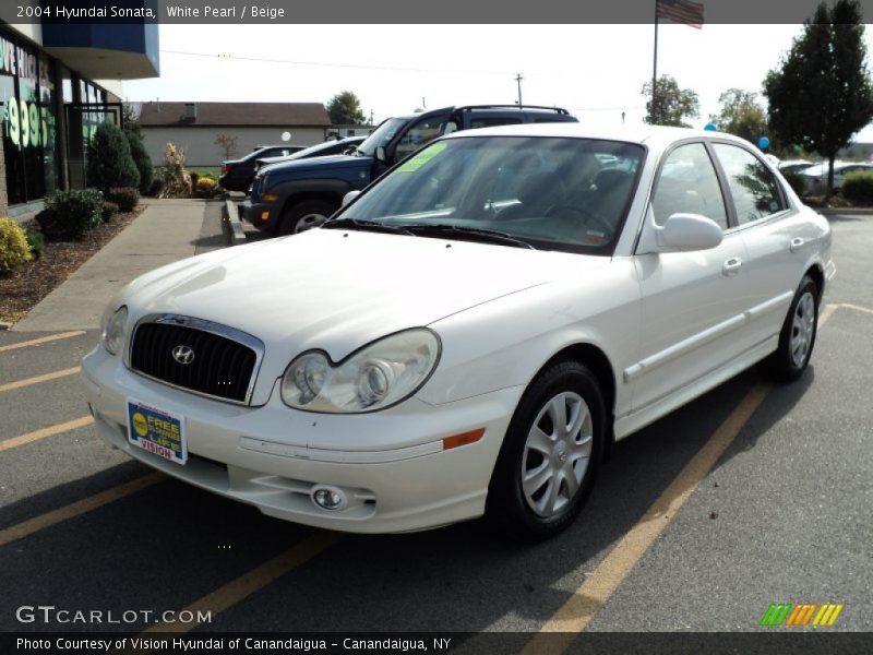 White Pearl / Beige 2004 Hyundai Sonata