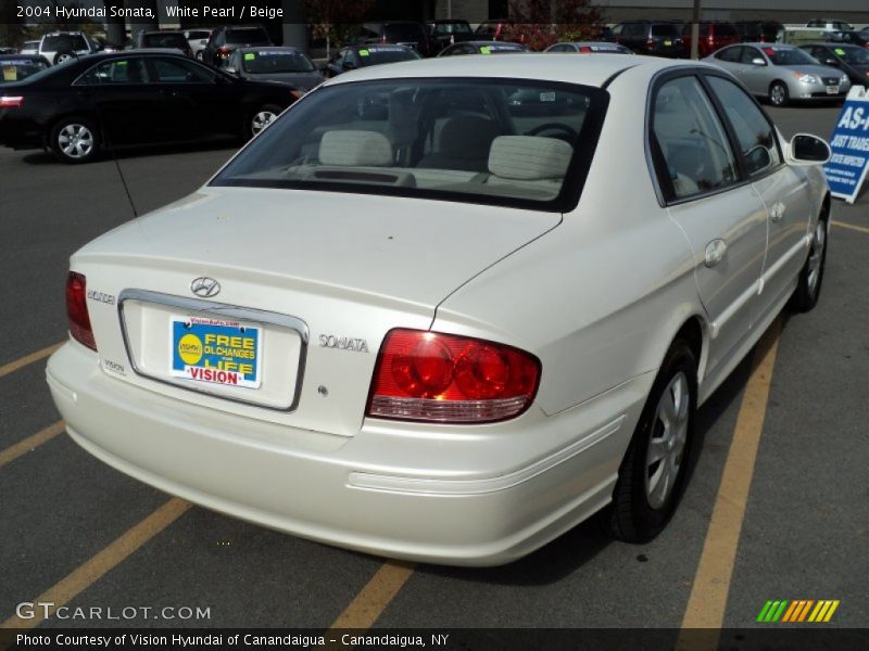 White Pearl / Beige 2004 Hyundai Sonata