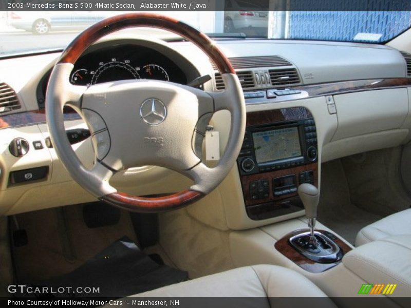 Alabaster White / Java 2003 Mercedes-Benz S 500 4Matic Sedan