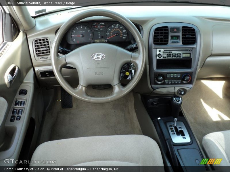 White Pearl / Beige 2004 Hyundai Sonata