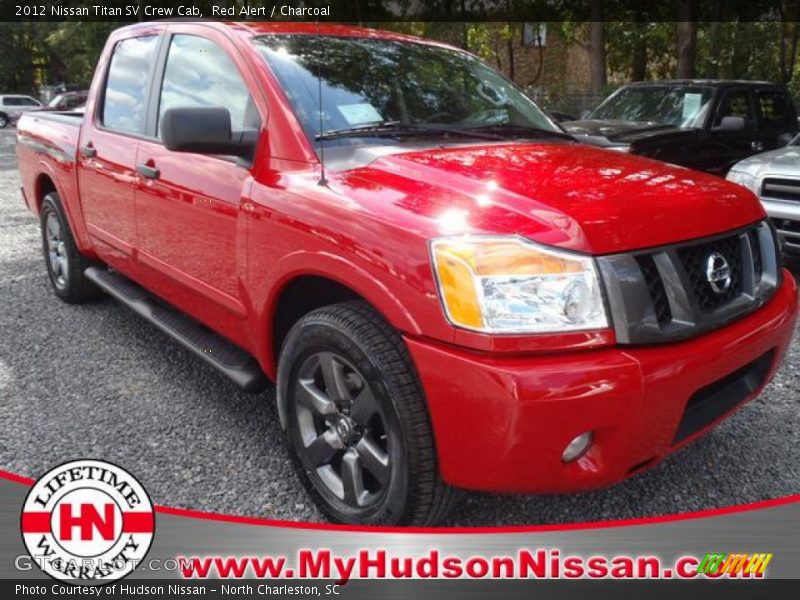 Red Alert / Charcoal 2012 Nissan Titan SV Crew Cab