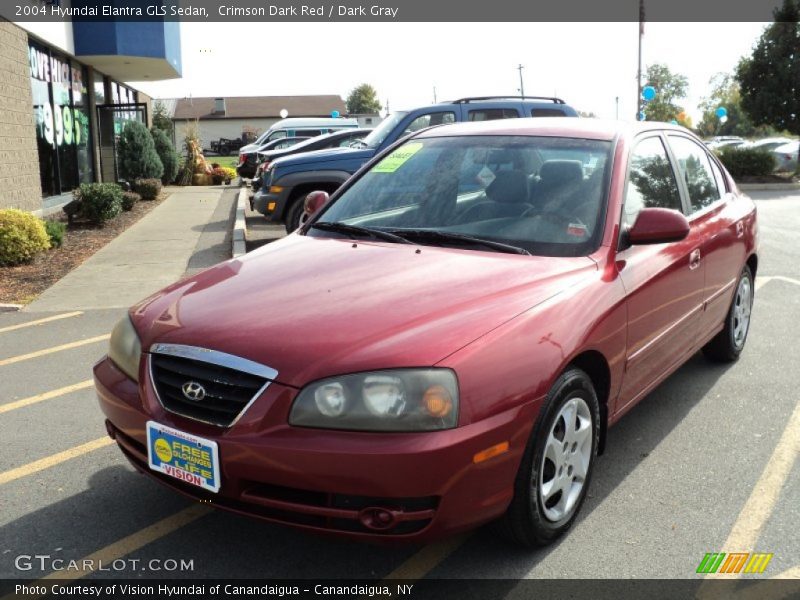 Crimson Dark Red / Dark Gray 2004 Hyundai Elantra GLS Sedan