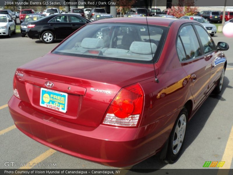 Crimson Dark Red / Dark Gray 2004 Hyundai Elantra GLS Sedan