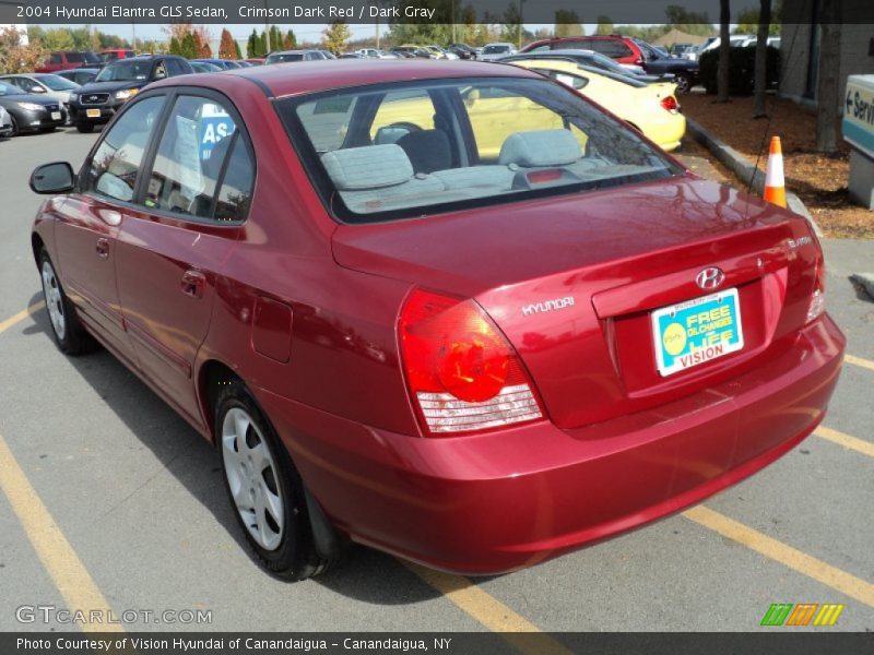 Crimson Dark Red / Dark Gray 2004 Hyundai Elantra GLS Sedan