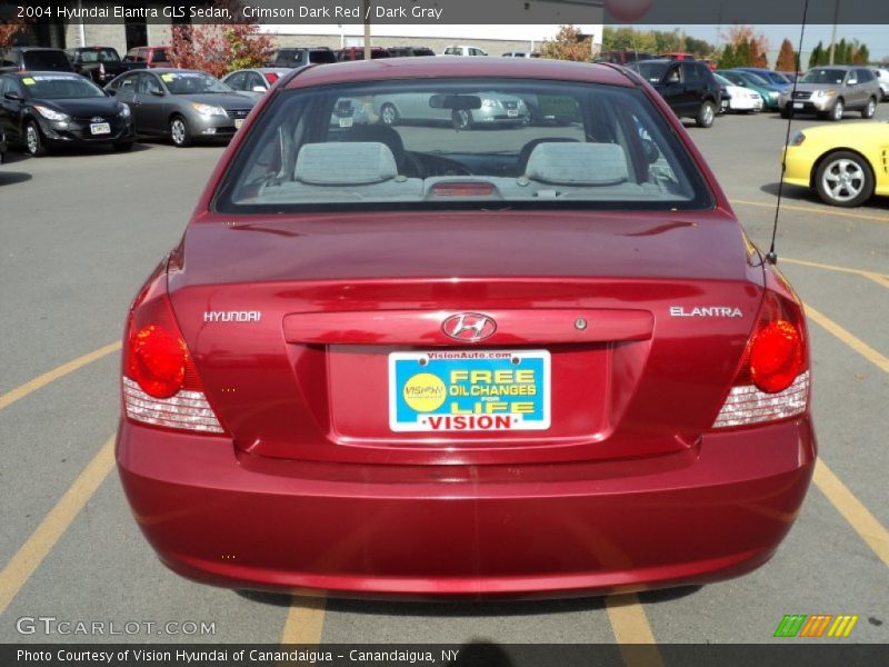 Crimson Dark Red / Dark Gray 2004 Hyundai Elantra GLS Sedan