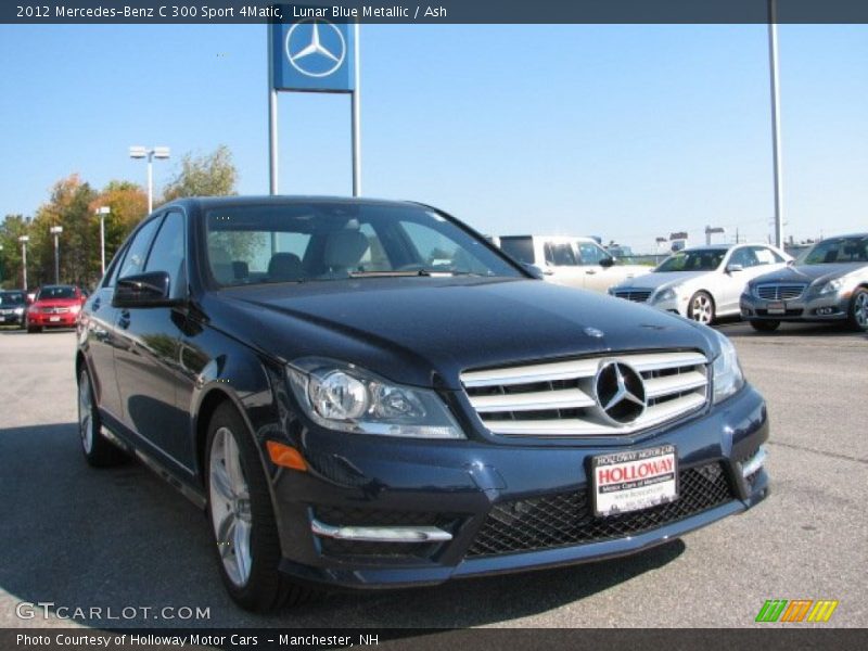 Lunar Blue Metallic / Ash 2012 Mercedes-Benz C 300 Sport 4Matic