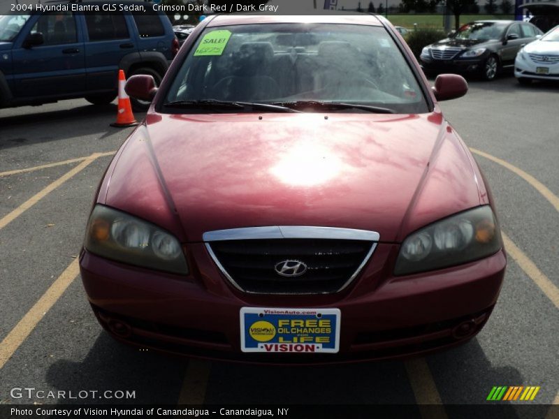 Crimson Dark Red / Dark Gray 2004 Hyundai Elantra GLS Sedan