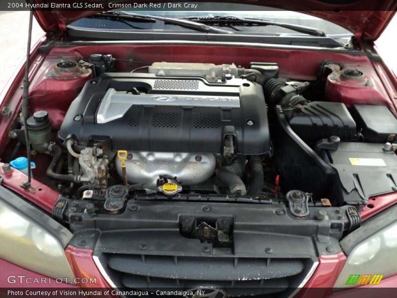 Crimson Dark Red / Dark Gray 2004 Hyundai Elantra GLS Sedan