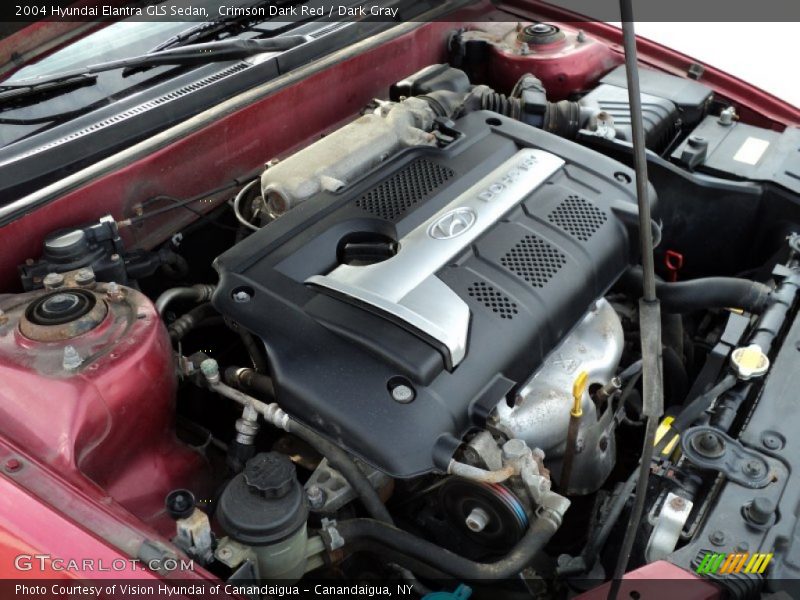 Crimson Dark Red / Dark Gray 2004 Hyundai Elantra GLS Sedan