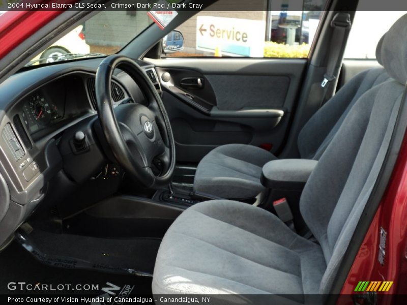 Crimson Dark Red / Dark Gray 2004 Hyundai Elantra GLS Sedan