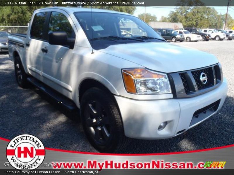 Blizzard White / Sport Apperance Gray/Charcoal 2012 Nissan Titan SV Crew Cab
