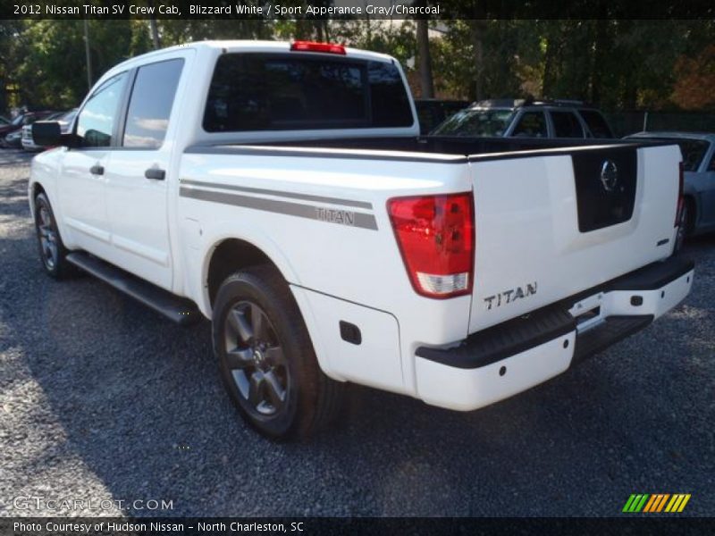 Blizzard White / Sport Apperance Gray/Charcoal 2012 Nissan Titan SV Crew Cab