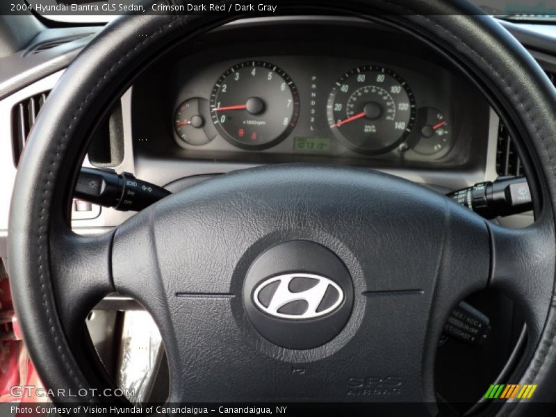 Crimson Dark Red / Dark Gray 2004 Hyundai Elantra GLS Sedan