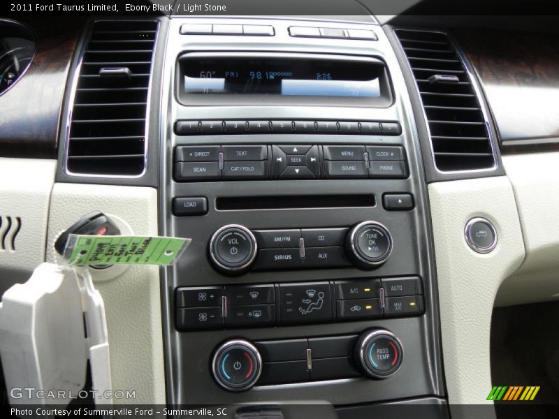 Ebony Black / Light Stone 2011 Ford Taurus Limited