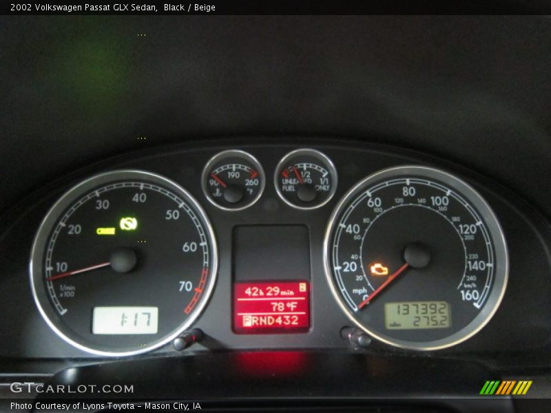 Black / Beige 2002 Volkswagen Passat GLX Sedan