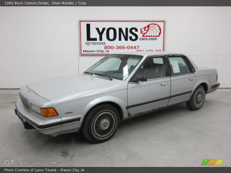 Silver Metallic / Gray 1989 Buick Century Sedan