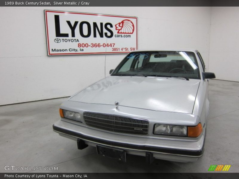 Silver Metallic / Gray 1989 Buick Century Sedan