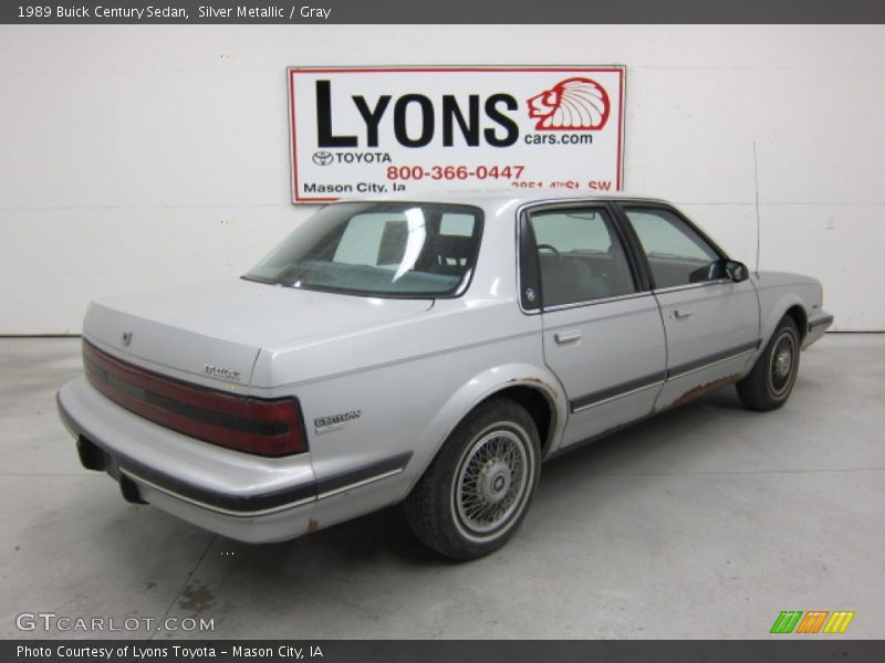 Silver Metallic / Gray 1989 Buick Century Sedan