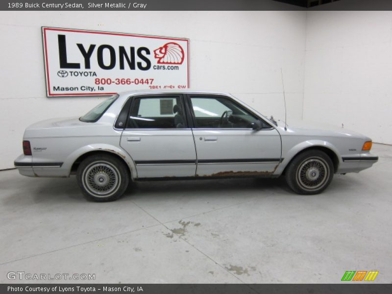 Silver Metallic / Gray 1989 Buick Century Sedan