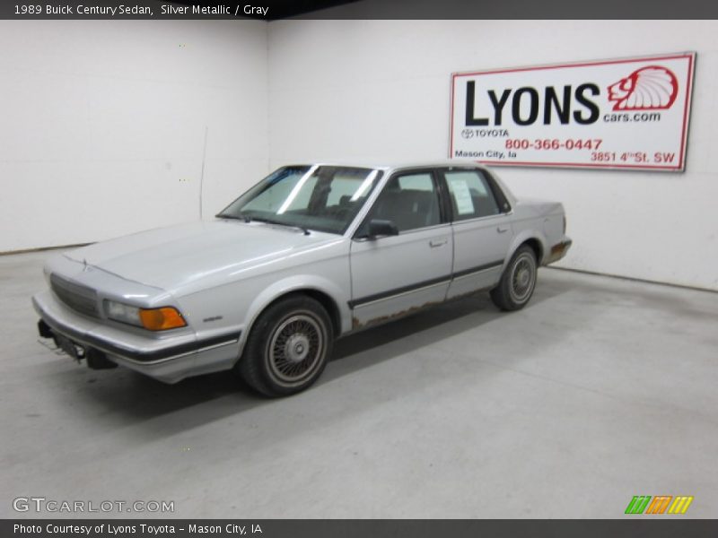 Silver Metallic / Gray 1989 Buick Century Sedan