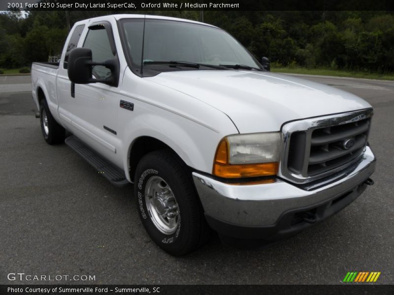 Oxford White / Medium Parchment 2001 Ford F250 Super Duty Lariat SuperCab