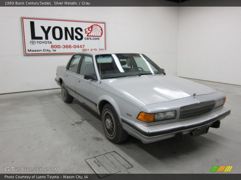 Silver Metallic / Gray 1989 Buick Century Sedan