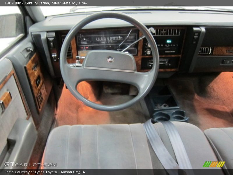 Silver Metallic / Gray 1989 Buick Century Sedan