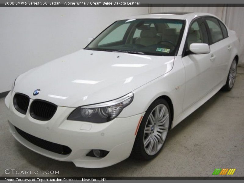 Alpine White / Cream Beige Dakota Leather 2008 BMW 5 Series 550i Sedan