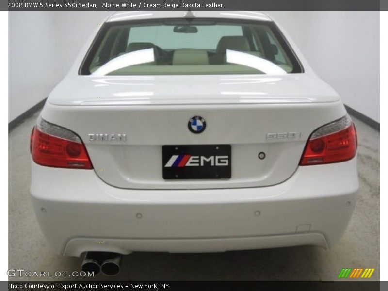 Alpine White / Cream Beige Dakota Leather 2008 BMW 5 Series 550i Sedan