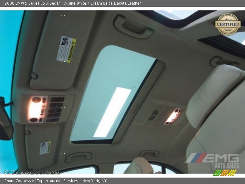 Alpine White / Cream Beige Dakota Leather 2008 BMW 5 Series 550i Sedan