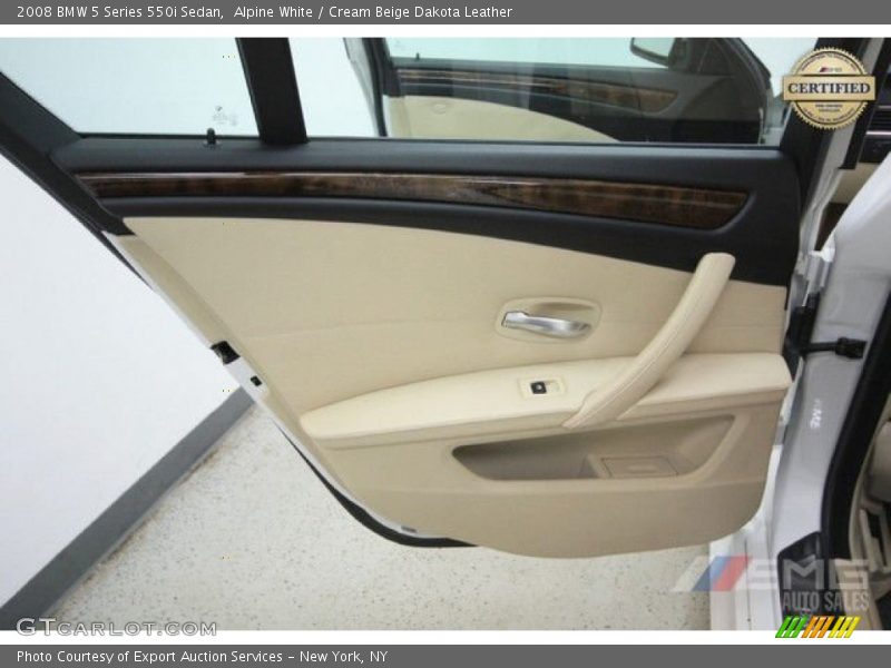 Alpine White / Cream Beige Dakota Leather 2008 BMW 5 Series 550i Sedan