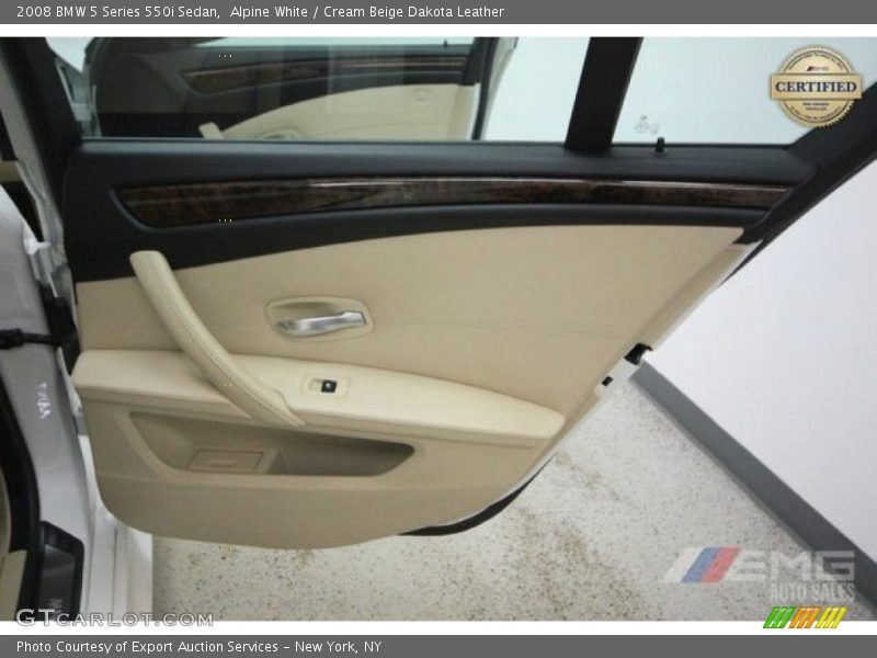 Alpine White / Cream Beige Dakota Leather 2008 BMW 5 Series 550i Sedan