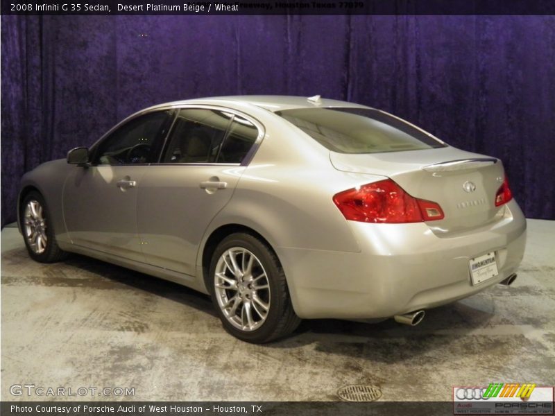 Desert Platinum Beige / Wheat 2008 Infiniti G 35 Sedan