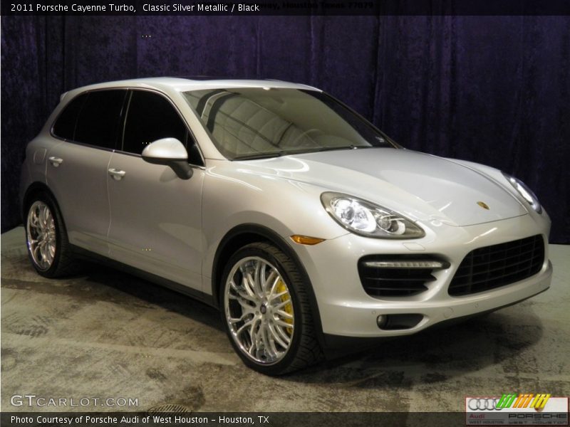 Classic Silver Metallic / Black 2011 Porsche Cayenne Turbo
